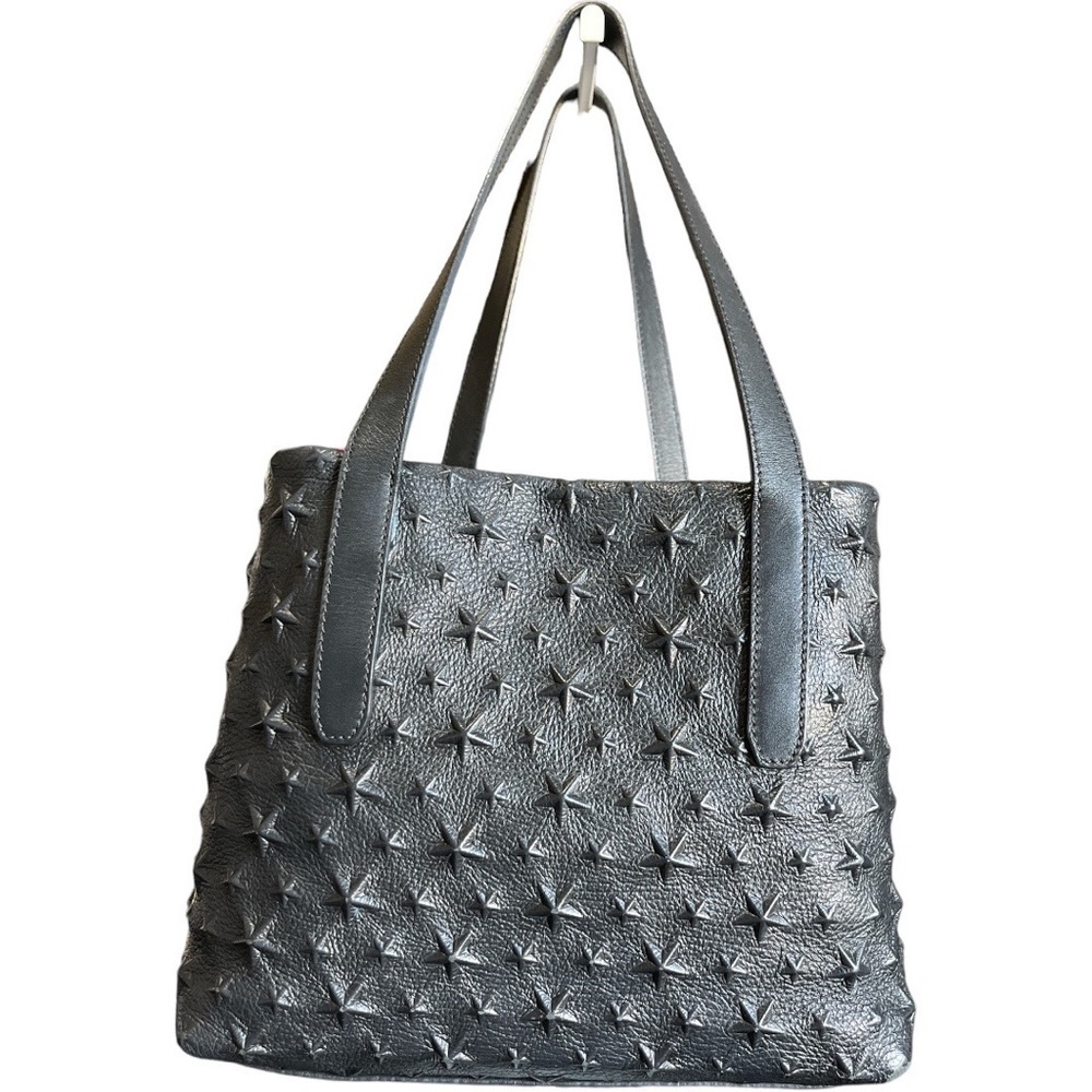 Jimmy Choo Black Star-Studded Leather Tote - Picture 3 of 16